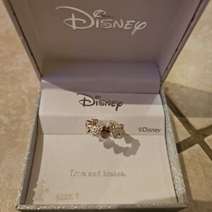 Disney Elegant Gold and Silver Bow Ring